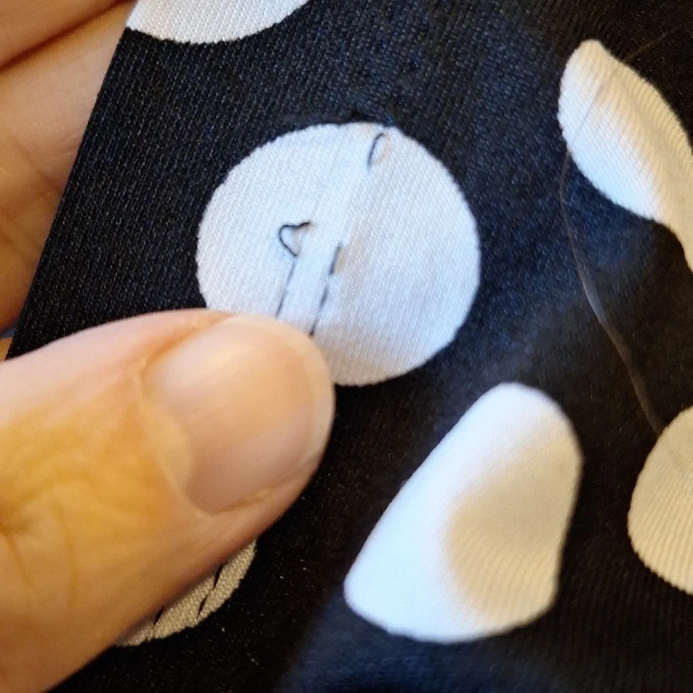 Black White Polka Dot Dress Size 12 - Picture 6 of 7